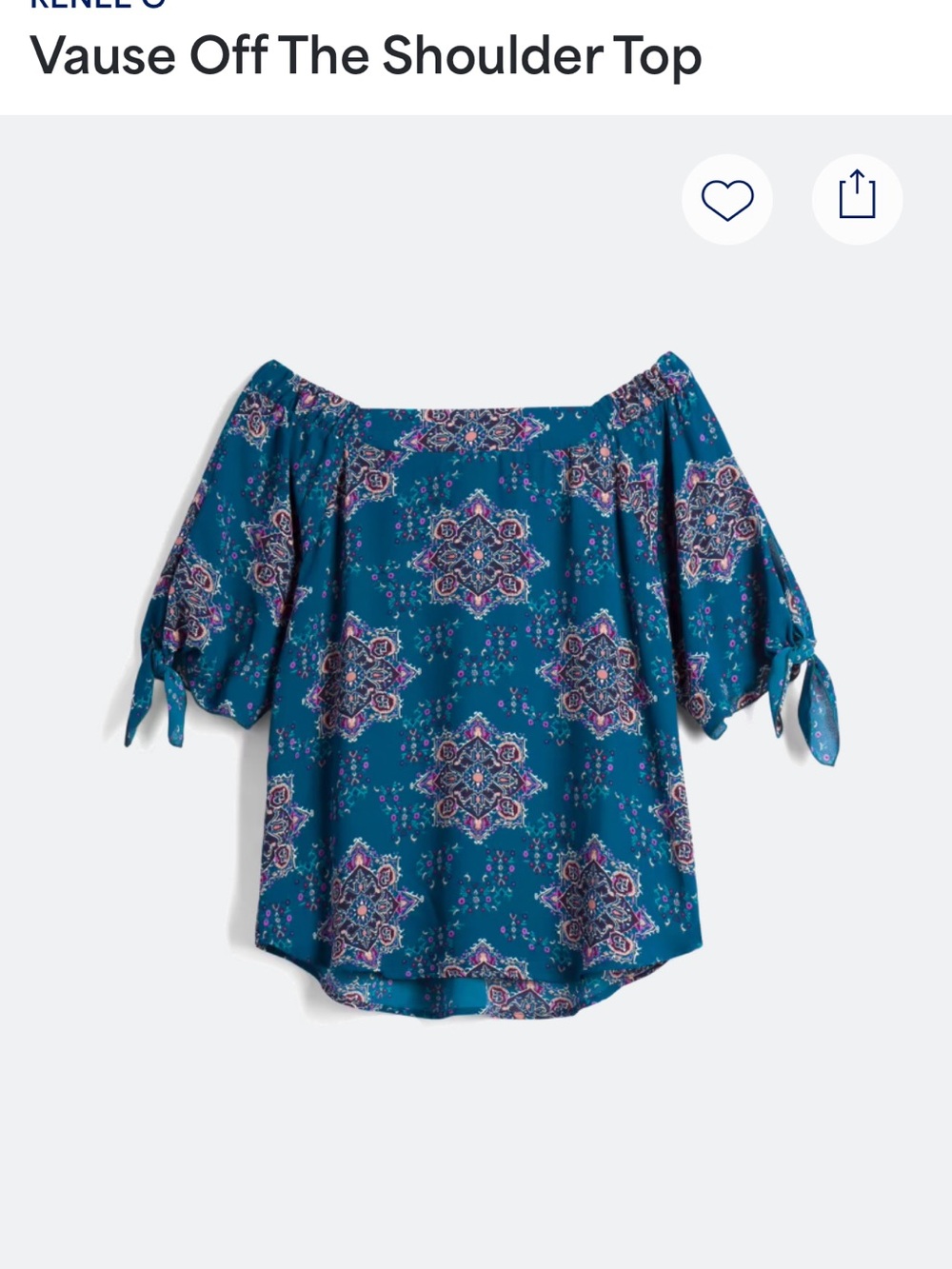 Vause Off-The-Shoulder Top - Teal Floral